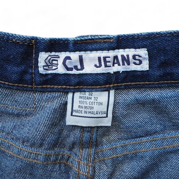CJ Jeans Vintage 90s Y2K Medium Wash Distressed Carpenter Jeans Men's 32 x 32 - Picture 3 of 14